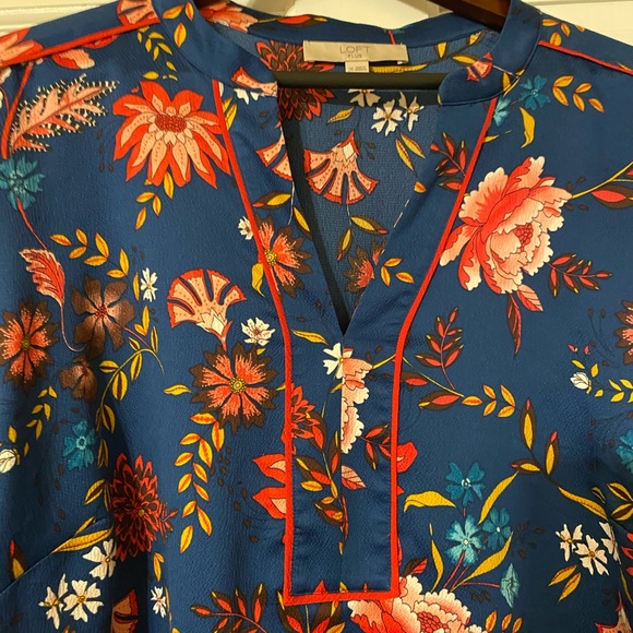 LOFT Floral Blouse | Size 26 - Picture 3 of 4